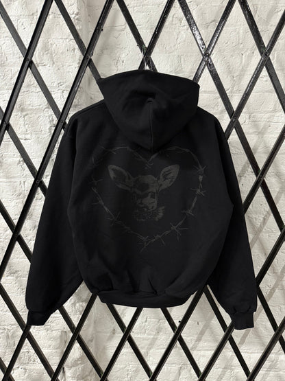 STEALTHH Cropped Zip-Up Hoodie